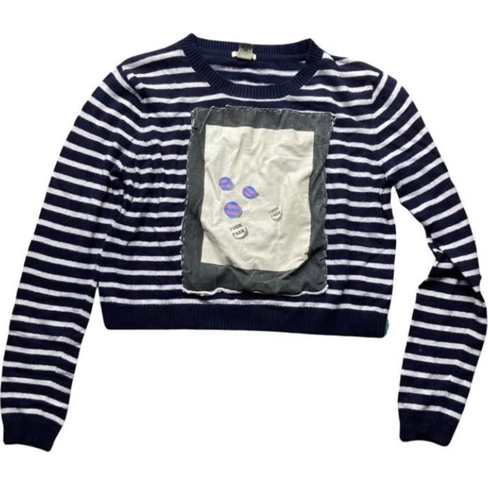 Reworked Long Sleeve Crop Top